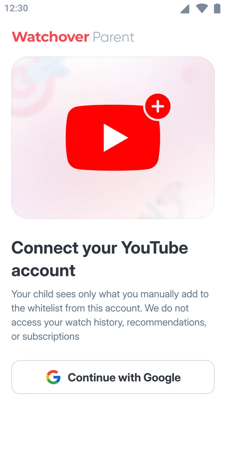 Connect YouTube account